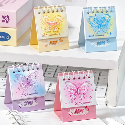 6Style 1Pcs/bag Butterfly Mini Desk Calendar for DIY Εγχειρίδιο Διακόσμηση Επιτραπέζιου Γραφείου Φοιτητής Σημείωση Λαμβάνοντας Μελέτη