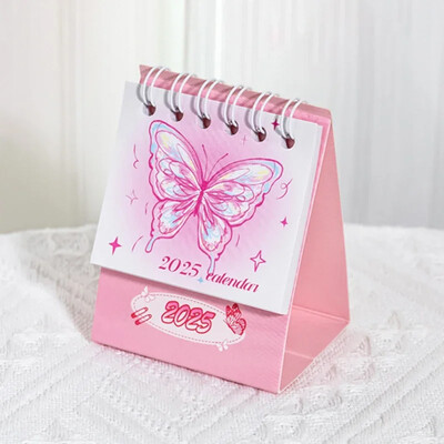 6Stiilis 1tk/kott Butterfly Mini lauakalender isetegemiseks Käsiraamat Lauaarvuti Kontorikaunistus Üliõpilaste märkmete tegemise uuring