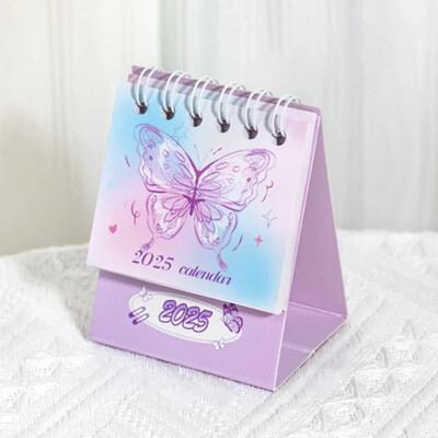 6Stiilis 1tk/kott Butterfly Mini lauakalender isetegemiseks Käsiraamat Lauaarvuti Kontorikaunistus Üliõpilaste märkmete tegemise uuring