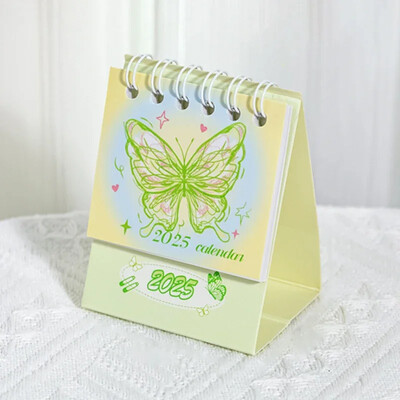 6Stiilis 1tk/kott Butterfly Mini lauakalender isetegemiseks Käsiraamat Lauaarvuti Kontorikaunistus Üliõpilaste märkmete tegemise uuring