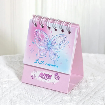 6Stiilis 1tk/kott Butterfly Mini lauakalender isetegemiseks Käsiraamat Lauaarvuti Kontorikaunistus Üliõpilaste märkmete tegemise uuring