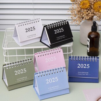 2025 Αγγλικά Mini Desk Calendar Προμήθειες γραφείου Επιτραπέζιο Ημερολόγιο Pocket Φορητό Ημερολόγιο Ημερήσιο Υπόμνημα Σχεδιασμός Ημερολογίου