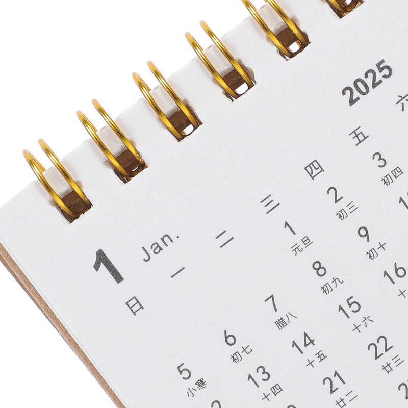 2025 Настолен календар Офис за настолен работен декор Бележка Стояща малка украса за рожден ден Момиче 2024-2025 Декоративна ежедневна употреба