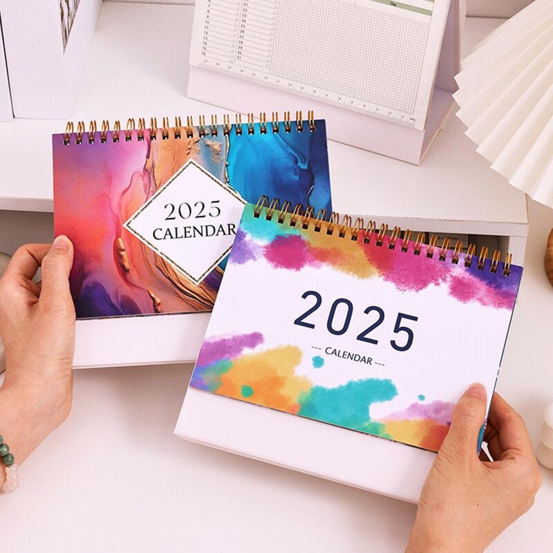 2024 2025 Мини настолен календар 18-месечен стоящ настолен календар Месечен плановик Списък със задачи Организатор Календар Декорация на дома