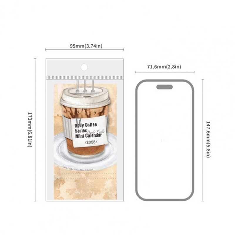 1 vnt. sutvarkytas stalinis kalendorius su dvigubu ritiniu įrišamas kūrybinis stalo aksesuaras 2025 m. kavos tematikos mini stalinis kalendorius, skirtas Scrapbooking