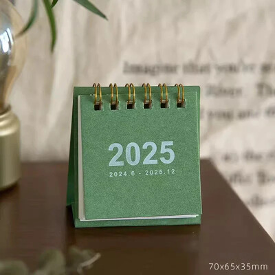 Mini 2025 Galda kalendārs Jauki kalendāra grāmatas Kawaii darāmo darbu saraksts Ikdienas ikmēneša gada plānotājs laika pārvaldības rakstāmgalda rotājumi