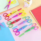 Нови креативни ножици Paper Pinking Scrapbook Ръчно изрязана снимка Scissor Diary Craft Album Направи си сам Kid Shear Училищни офис консумативи