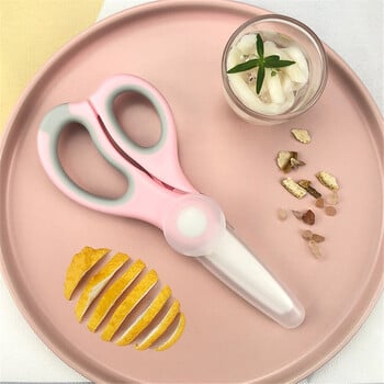 Baby Food Mills Ceramic Scissors Φορητό βοήθημα διατροφής βρεφών με κουτί κοπής Παιδικές προμήθειες Βρεφικά σκεύη για την υγεία