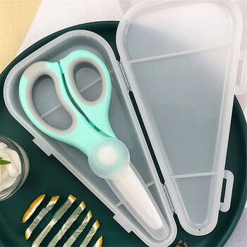 Baby Food Mills Ceramic Scissors Φορητό βοήθημα διατροφής βρεφών με κουτί κοπής Παιδικές προμήθειες Βρεφικά σκεύη για την υγεία