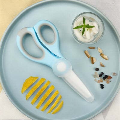 Baby Food Mills Ceramic Scissors Φορητό βοήθημα διατροφής βρεφών με κουτί κοπής Παιδικές προμήθειες Βρεφικά σκεύη για την υγεία