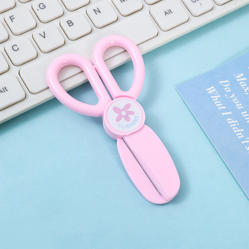 Käsitsi valmistatud käärid ei tee kätele haiget värvi ümmargune pea plastikust turvakäärid väikesed tööjõudu säästvad paberikäärid