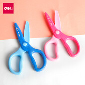 Deli 6067 Cartoon Ohutuskäärid Tijeras Lastele Ise isetegemise armsad käsitööpaberist käärid Kooli kirjatarbed Ohutus Lõikevastased meetmed