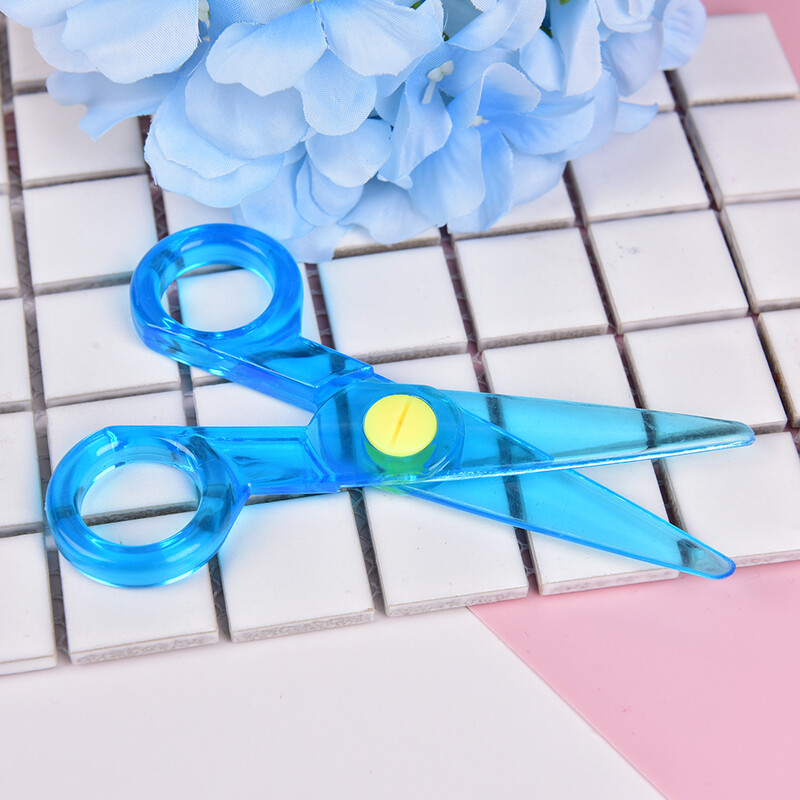 Calitate Foarfece de siguranță Decuparea hârtiei Foarfece din plastic Jucării pentru copii realizate manual