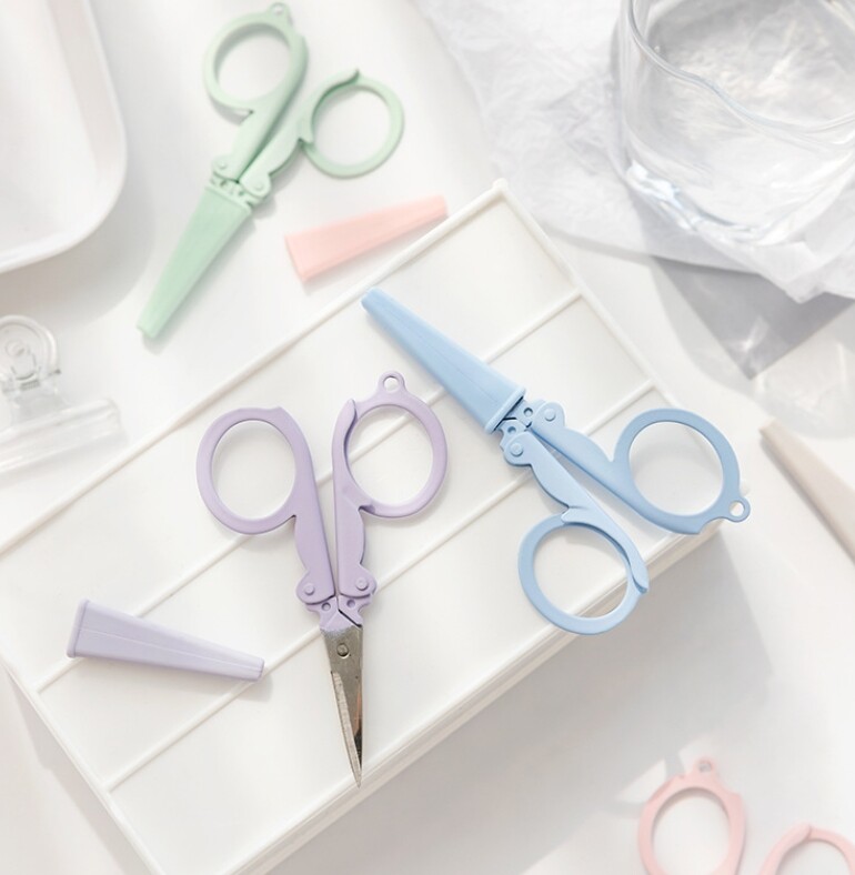 Foarfece pliabile drăguțe Mini Morandi tăietor de hârtie Cuțit portabil Deschizător de plicuri Instrumente de artă făcute manual pentru școală Rechizite de birou