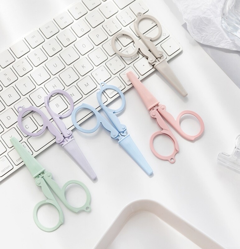 Foarfece pliabile drăguțe Mini Morandi tăietor de hârtie Cuțit portabil Deschizător de plicuri Instrumente de artă făcute manual pentru școală Rechizite de birou