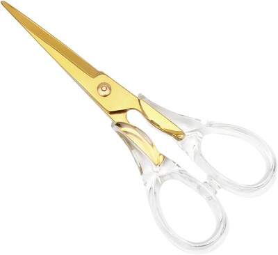 Skaidrios akrilo žirklės, 6,5 colio, profesionalios biuro žirklės, skirtos namų mokyklai, biuro stalo priedai, raštinės reikmenys