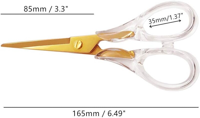 Skaidrios akrilo žirklės, 6,5 colio, profesionalios biuro žirklės, skirtos namų mokyklai, biuro stalo priedai, raštinės reikmenys