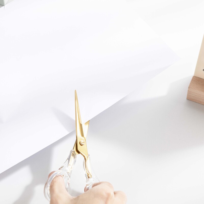 Skaidrios akrilo žirklės, 6,5 colio, profesionalios biuro žirklės, skirtos namų mokyklai, biuro stalo priedai, raštinės reikmenys