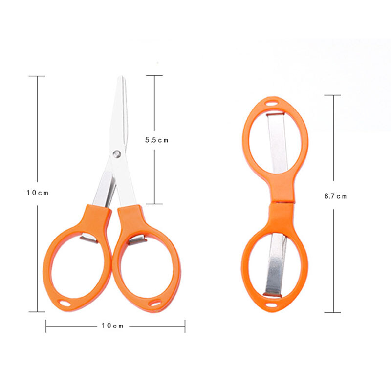 Multifunktsionaalne 8-sõnaline volditav käärid plastikust käepide roostevabast terasest õpilaste kirjatarbed käsitsi valmistatud käsitöö lastele isetegemise tööriist