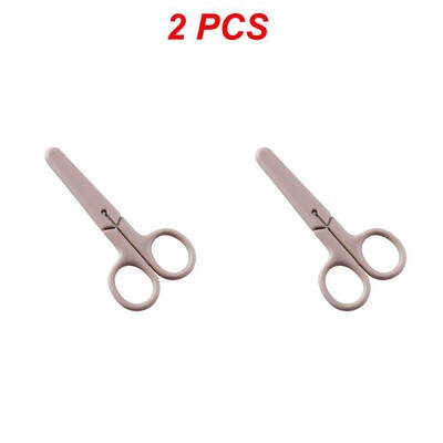 Valged kaasaskantavad käsikäärid Roostevabast terasest kunst turvakäärid kaanega Laste õpilaste käärid