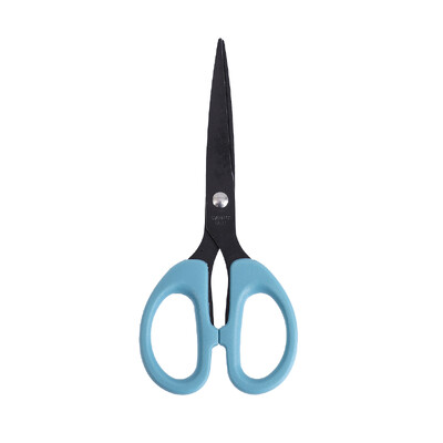 1 бр. Черни офис ножици 6,1-инчова остра ножица Ножица с ножове от неръждаема стомана Права ножица с ABS дръжка за всички цели