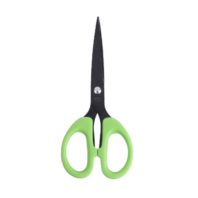 1 бр. Черни офис ножици 6,1-инчова остра ножица Ножица с ножове от неръждаема стомана Права ножица с ABS дръжка за всички цели