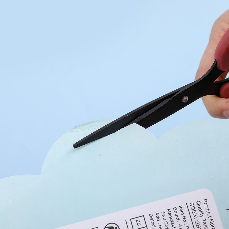 1 бр. Черни офис ножици 6,1-инчова остра ножица Ножица с ножове от неръждаема стомана Права ножица с ABS дръжка за всички цели