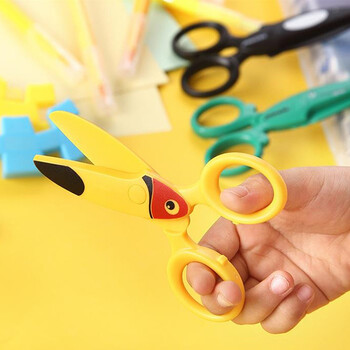 Manual Scissors Safety Design For Kids Artistic Tools Handmade Diy Scissors Cute Kawaii Stationery Educational Supplies Scissors