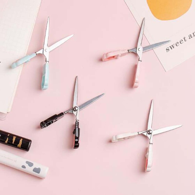 1 buc foarfece de papetărie în formă de gheare de pisică drăguță, mici și portabile, potrivite pentru birou, foarfece multifuncționale manuale