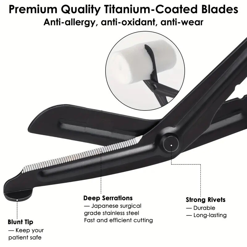 3 tk traumakäärid, sidemehoolduskäärid, esmaklassilise titaankattega mittenakkuva teraga käärid õendusüliõpilaste teenuste jaoks