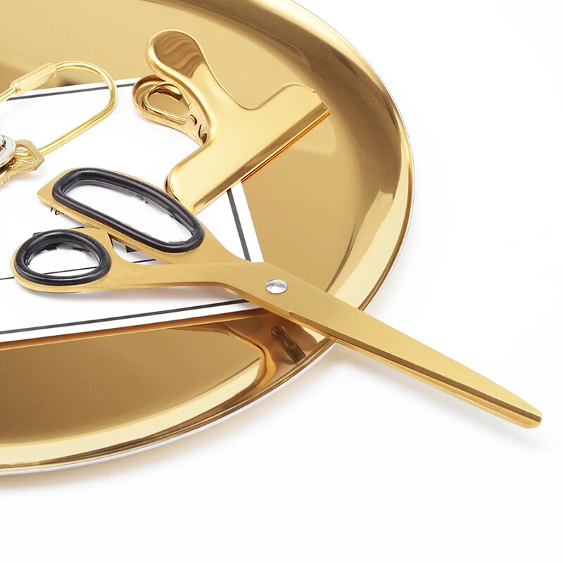 Прости златни ножици Асиметрия Остър нож за хартия Нож Старинни режещи инструменти Резачка за плат Шивач Домакински офис Инструмент за изкуство