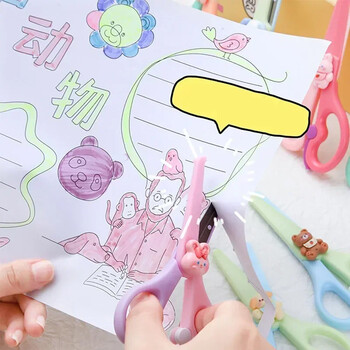 1 τεμ. Kawaii Scissors Κορεατική μόδα χαριτωμένα κινούμενα σχέδια Ζώων γραφικής ύλης Ψαλίδι DIY λεύκωμα κοπής χαρτί ψαλίδι Μαθητικές προμήθειες