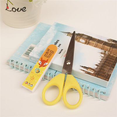 1PC Papetărie pentru elevi de școală Foarfece Copii cu foarfece de siguranță acoperite 3 modele de animale minunate