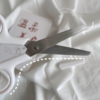 Simplicity Scissors Mini Creative Κορεάτικο λευκό μονόχρωμο ψαλίδι χαρτικής από ανοξείδωτο ατσάλι Μικρό υπέροχο φοιτητικό ψαλίδι