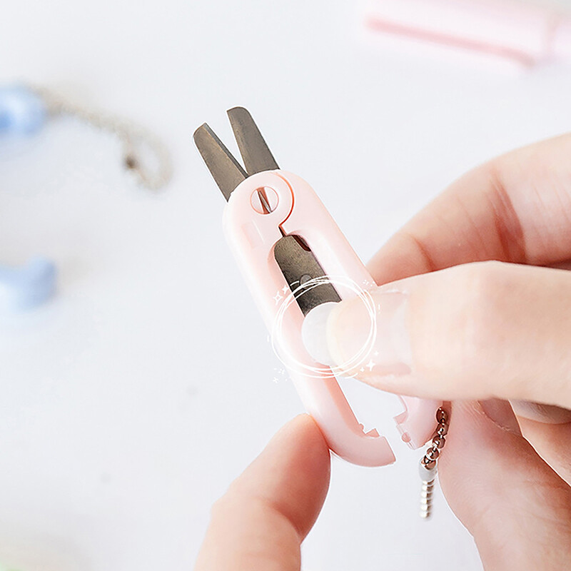 1 tk mini kaasaskantavad lõikamisohutu käärid mitmeotstarbeliste kontoritarvete koolitarvete jaoks Käsitöö õmblemine DIY scrapbooking