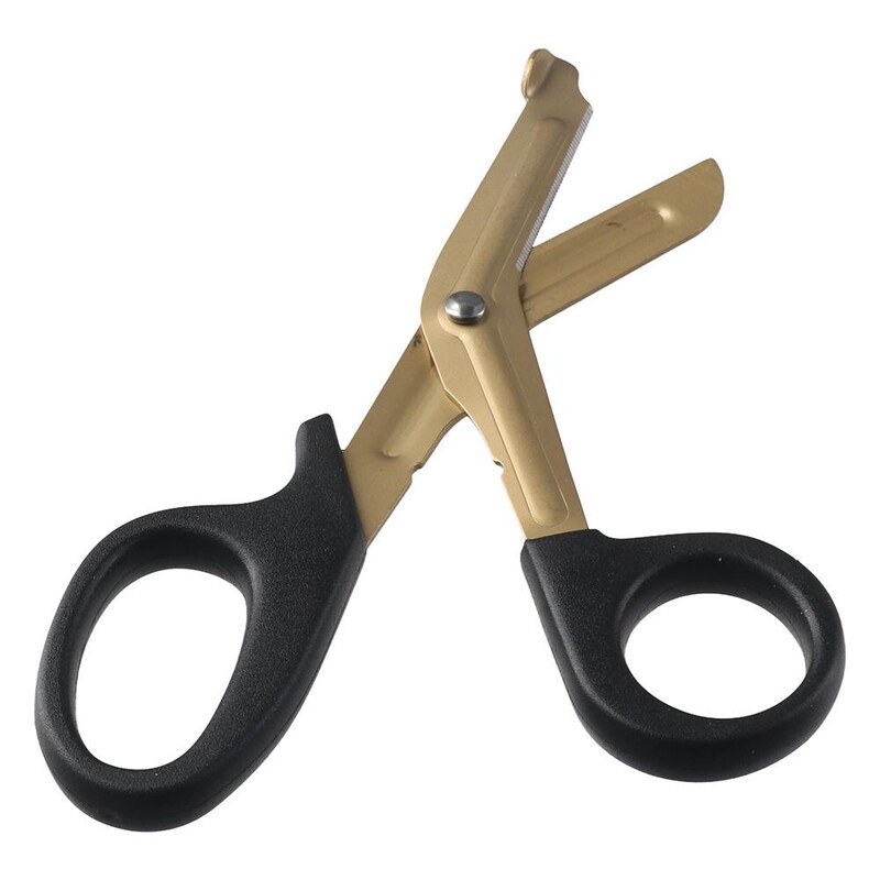 Foarfece pentru asistentă din oțel inoxidabil Siguranță inoxidabilă Placare cu titan Foarfece pentru bandaj de 18 cm Foarfece pentru traumatisme