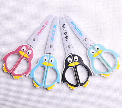 1 τεμ. Kawaii Penguin Series Round Head Scissors, Σχολικό ψαλίδι κοπής χαρτιού Γραφική ύλη για παιδιά (ss-1583)