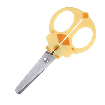 Animal drăguț din desene animate Mini foarfece de siguranță din oțel inoxidabil pentru copii, elev, instrument de tăiat hârtie, rechizite de birou, cadou de papetărie