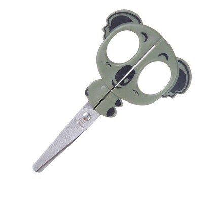 Animal drăguț din desene animate Mini foarfece de siguranță din oțel inoxidabil pentru copii, elev, instrument de tăiat hârtie, rechizite de birou, cadou de papetărie