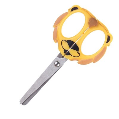 Animal drăguț din desene animate Mini foarfece de siguranță din oțel inoxidabil pentru copii, elev, instrument de tăiat hârtie, rechizite de birou, cadou de papetărie