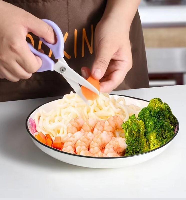 Керамични ножици Мелничка за бебешка храна Преносим помощник за хранене с кутия за рязане Безопасни и нетоксични бебешки консумативи Здравни съдове и прибори