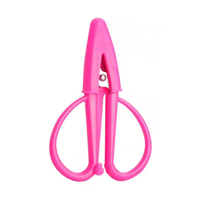 1 бр. Домакински ръчно изрязани с капачка безопасни ножици Мини малки ножици Мини преносими ножици за бродиране с глава с резба