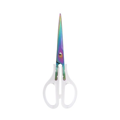 1 buc. foarfece de birou foarfece cu maner transparent antirugina lucrate manual bricolaj papetărie de birou domestică tăiat hârtie tăiată 17x6cm ﻿