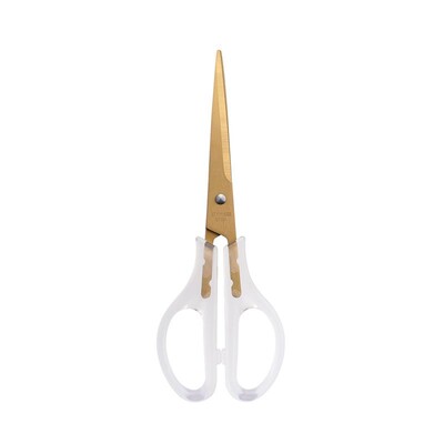 1 buc. foarfece de birou foarfece cu maner transparent antirugina lucrate manual bricolaj papetărie de birou domestică tăiat hârtie tăiată 17x6cm ﻿