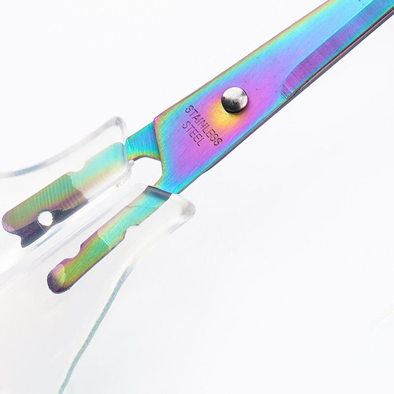 1 buc. foarfece de birou foarfece cu maner transparent antirugina lucrate manual bricolaj papetărie de birou domestică tăiat hârtie tăiată 17x6cm ﻿