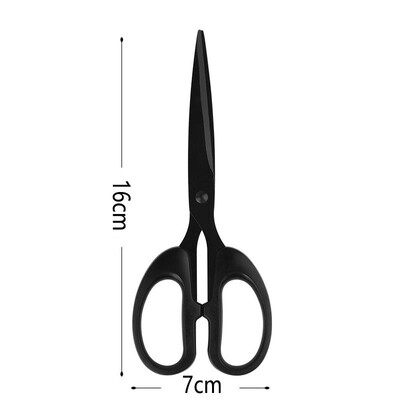 Ножици с черно острие Шивашки ножици Устойчиви на ръжда Остри шевни ножици 19/16/14/12,5 cm Бродерия Кухненски нож Режещ инструмент Режещ инструмент