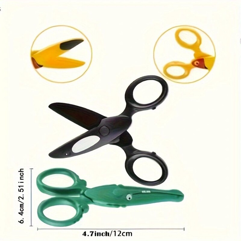 1 buc. foarfece de siguranță din plastic pentru desene animate, foarfece pentru artizanat manual, foarfece drăguțe în formă de desene animate