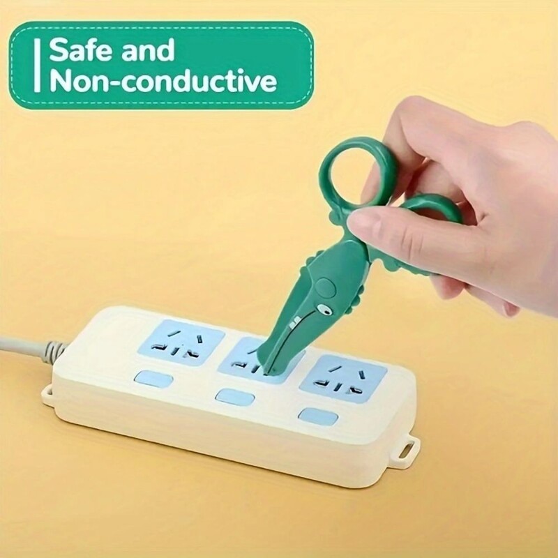 1 buc. foarfece de siguranță din plastic pentru desene animate, foarfece pentru artizanat manual, foarfece drăguțe în formă de desene animate