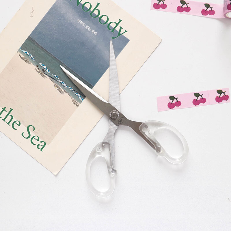 Lihtsus, läbipaistev käepide, kirjatarbed käärid Kodusisustus kaunite kunstide jaoks Pehme sisekujundus ajakirjade lõikeriistad kontoritarbed