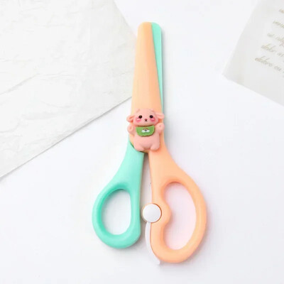 Анимационни ножици за хартия за деца Сладко момиче, безопасни за сърцето, ненараняващи ножици за хартия, многофункционален ученически ръчно изработен нож